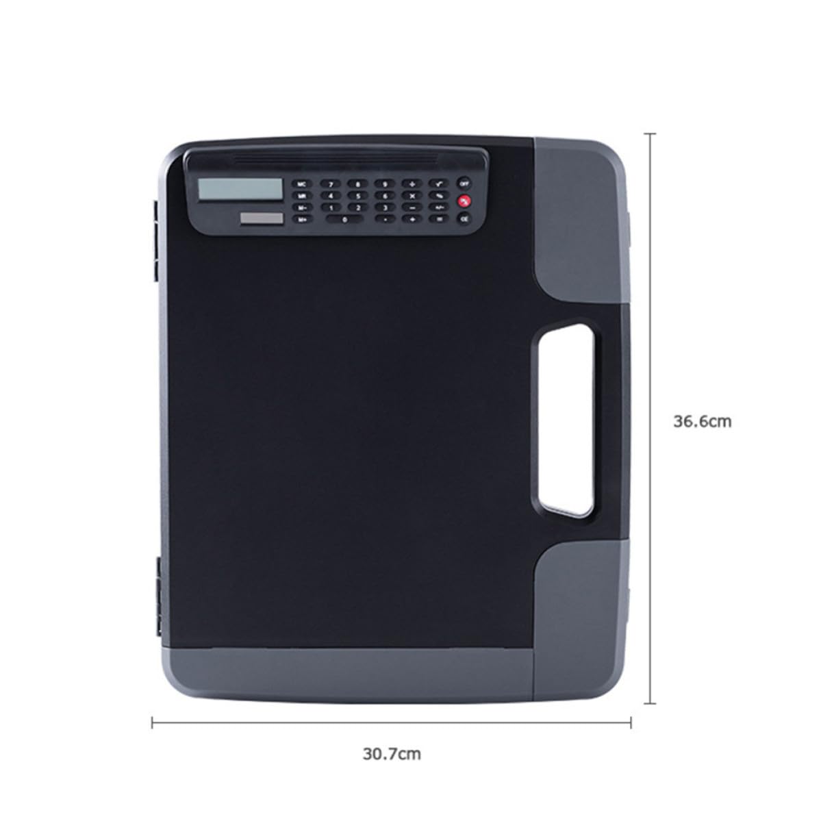 Cabilock Presse-papiers Noir avec Calculatrice A4 en Plastique Pp pour