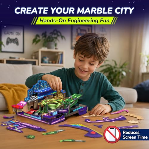 Image of Smartivity Ultimate Marble City for Kids 8-14 Years Old | 3in1 Exciting Game Zones: Spiral, Maze & Hopper | Build & Play I Birthday Gift for Boys & Girls 8,9,10,11,12,13,14 Years