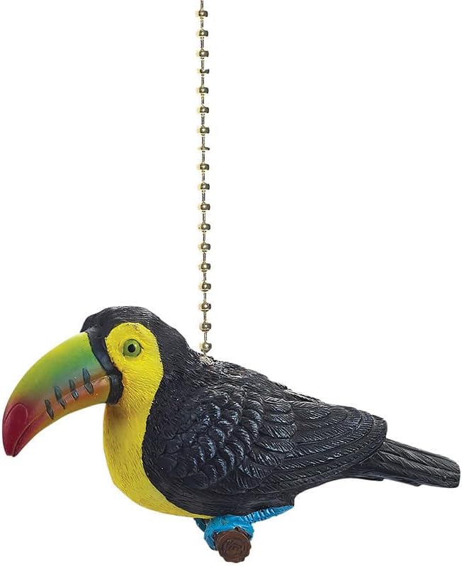 Clementine Design Tropical Toucan Bird Ceiling Fan Pull Chain Light Decorative Extension