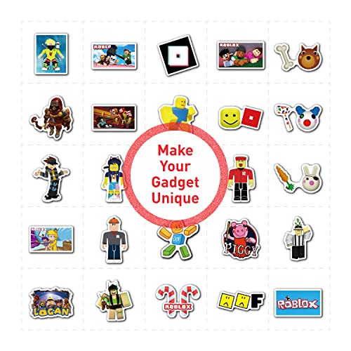 Image of FlyBuyHub Roblox Aesthetic Vinyl Journal Stickers for Phone Case, Laptop, Notebook, Dairy, Water Bottle, School Bag, Etc Self-Adhesive Stickers Set of 50 Glossy and Waterproof Stickers (Roblox)