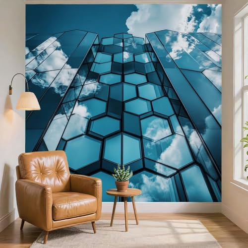 Papier Peint Panoramique pour Murs d'intérieur Facile à Poser Bleu