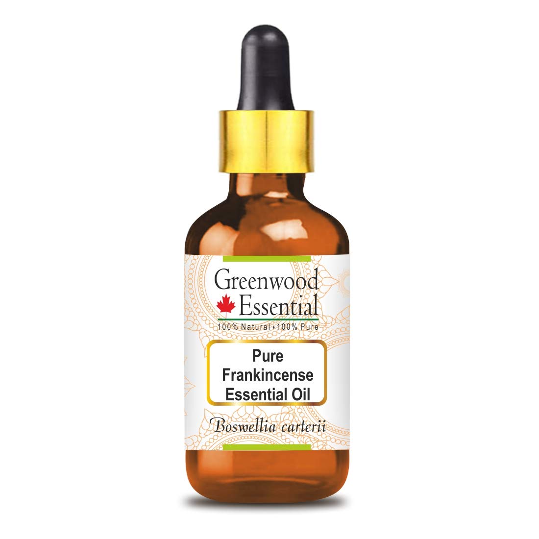 Greenwood Essential Frankincense Essential Oil (Boswellia carterii) with Glass Dropper Pure | Non-Sticky | Non-greasy | Lightweight | Men & Women | All Skin Types | Steam Distilled 10ml