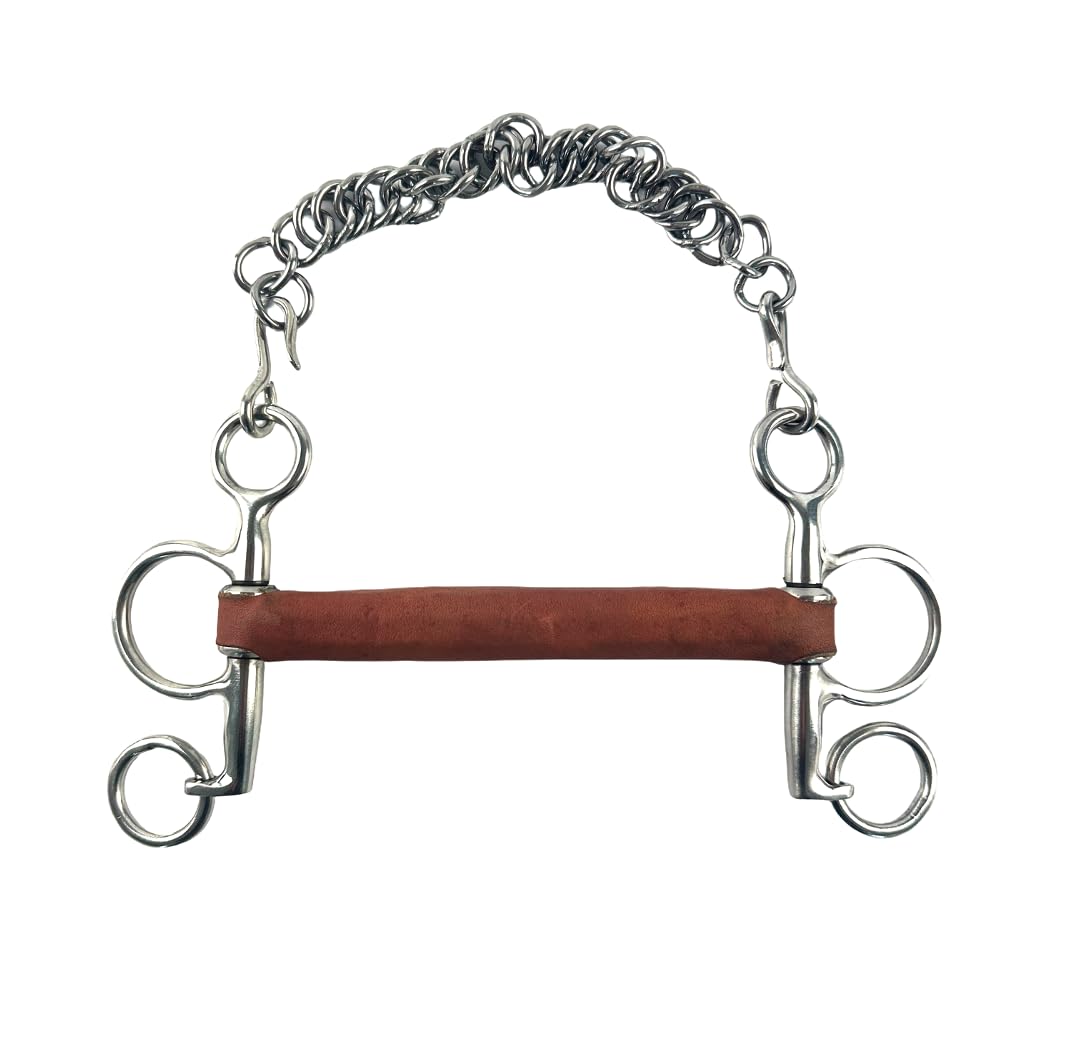 ES0230 JW - Mordida de piel Pelham (acero, grosor de 21 mm, 12,5 cm)