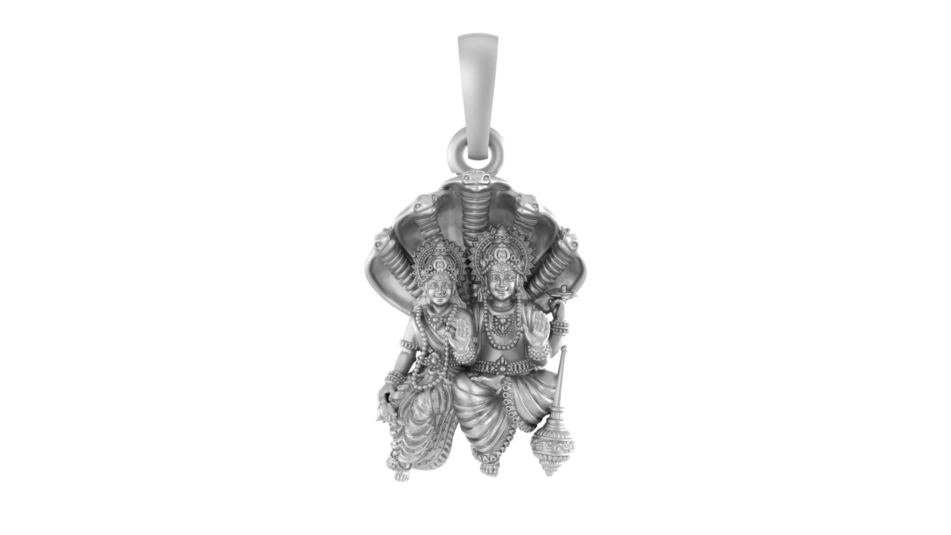 akshat sapphire Sterling Silver (92.5% purity) God Vishnu/Vishnu Laxmi Pendant for Men & Women Pure Silver Lord Vishnu/Laxmi Vishnu Locket for Good Health & Wealth-picture-23