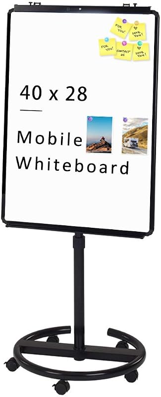 Pizarra blanca celular magnética ECO/caballete para rotafolio, negro, 28 x 40 pulgadas