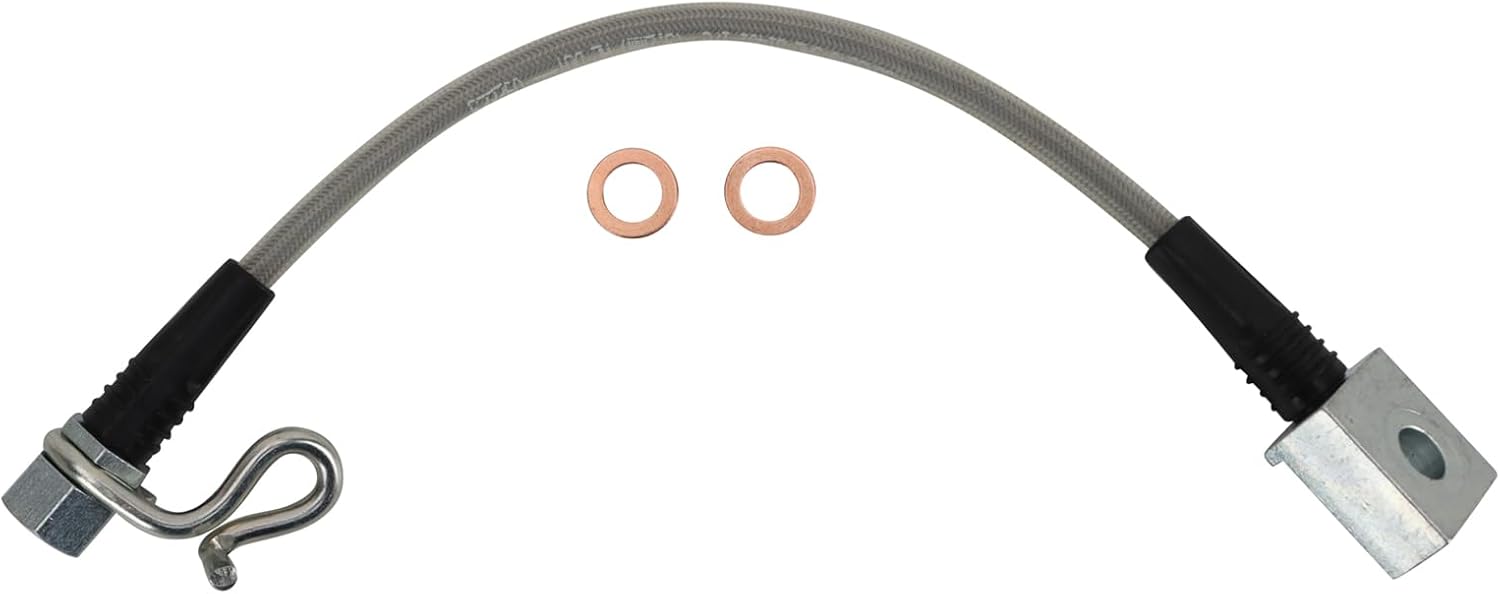 TRQ Rear Brake Hose Set Compatible with 2004-2008 Ford F-150 2006-2007 Lincoln Mark LT