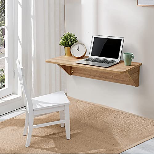 Table suspendue pour la maison et le poste de travail : bureau mural bois pliable