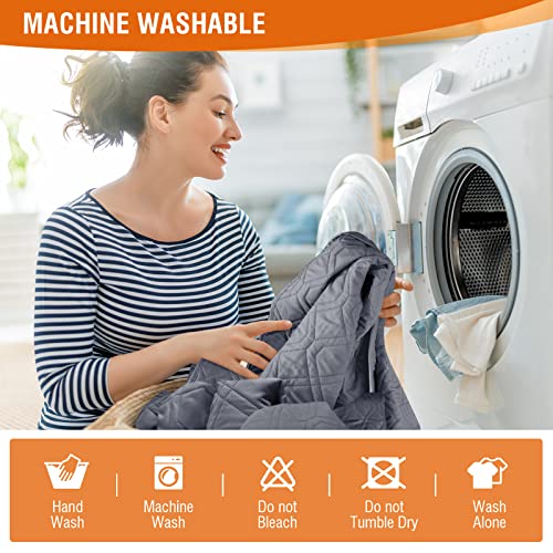 Image of VANSOFY Waterproof Recliner Couch Covers, Sofa Covers 1-Piece Washable Reclining Sofa Cover Non-Slip Furniture Protector with Elastic Straps Pocket for Dogs, Pets(Dark Gray,3 Seater)