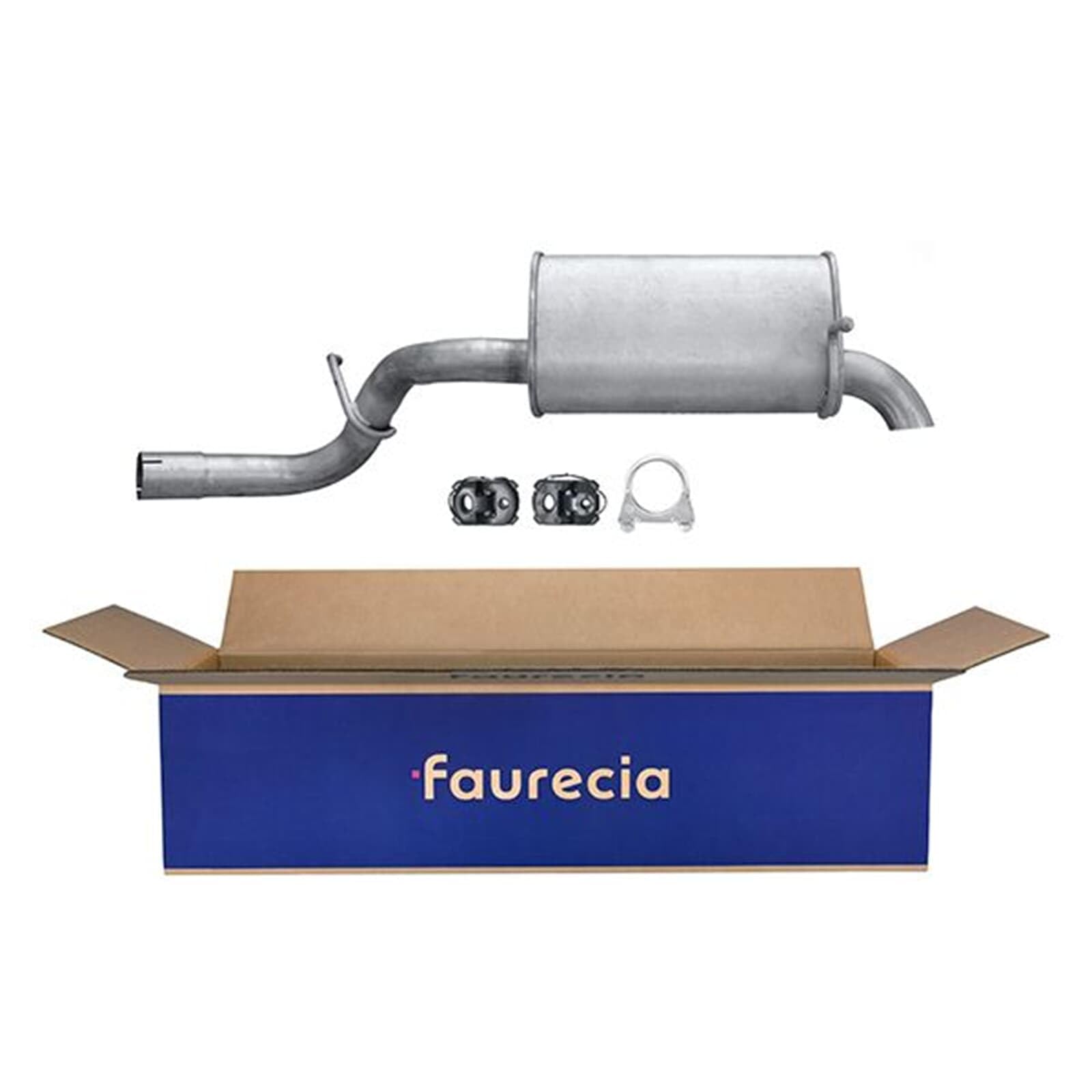 HELLA 8LD 366 032-941 Tłumik końcowy - Easy2Fit® Kit - z tyłu - jednoczęściowy - Komplet z elementami do montażu