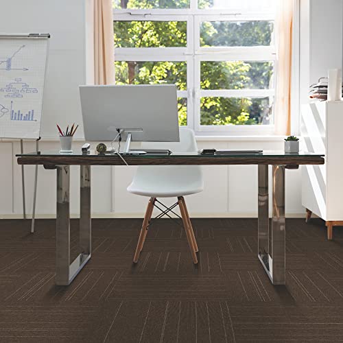 Image of Mohawk Basics 24 inch x 24 inch Berber (Loop pile), 0.07 inch Pile Height, Carpet Tile, PET Fiber, Earth Tone Color, (24 Tiles), (96 sqft /carton)