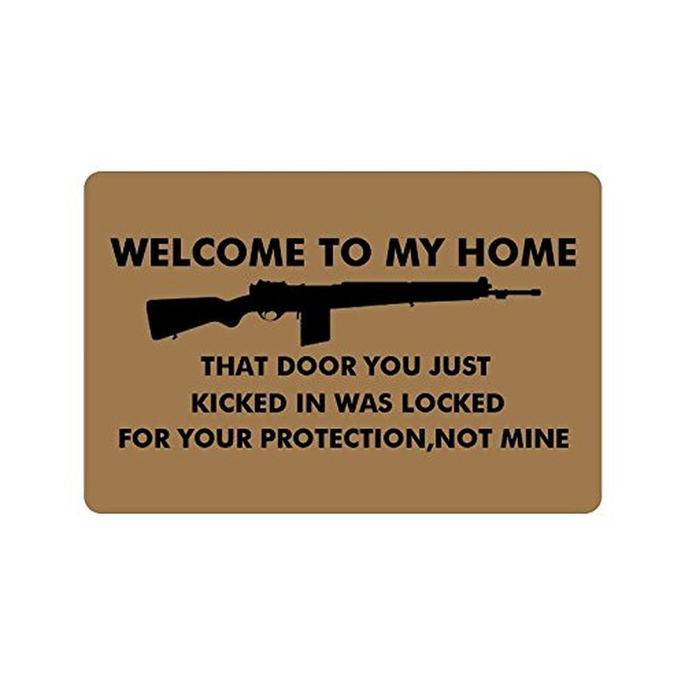 Gun Humorous Funny Saying And Quotes Welcome To My Home | Desertcart  Seychelles, image size:1000x1000