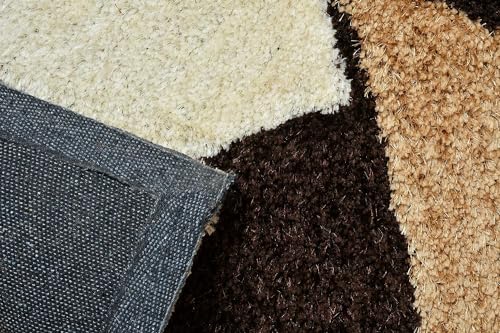 Image of SAGON Anti-Skid Shaggy Carpet Rug for Home | Ultra-Soft Plush Floor Mat for Living Room & Bedroom | Non-Slip, High-Density, Cozy Luxury Decor| 2 x 6 Feet Gold Stone