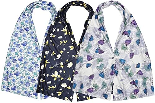 Celley 3 Pack Adult Bib Dining Scarf For Women, Washable Microsuede Material Fashionable Food Clothing Protectors