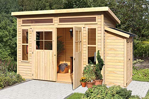 Preisvergleich Produktbild Unbekannt Karibu Gartenhaus Tinkenau 6 naturbelassen 19 mm