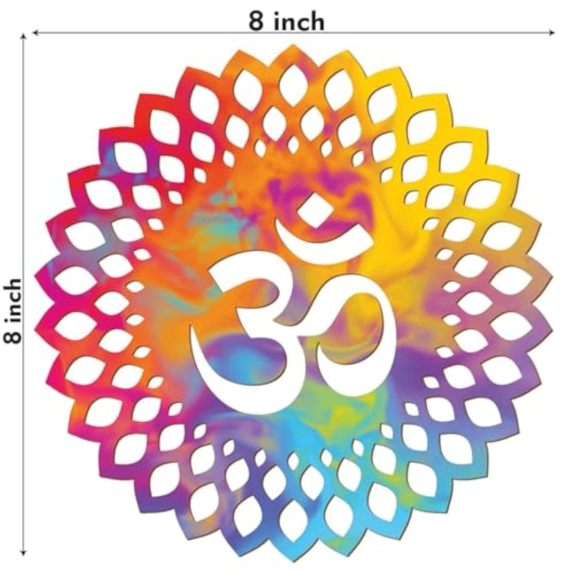 Wooden Om Symbol Mandala Pattern Wall Hanging