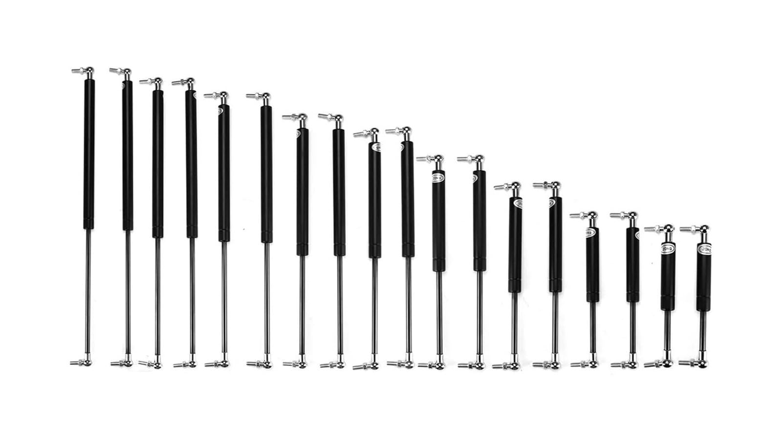Tige hydraulique Amortisseur De Hayon Vérin À Gaz Barre Support Ressort Pour Camion Camionnette Bateau Fenêtre 2 Pièces 200 N 200-600 Mm(200MM)