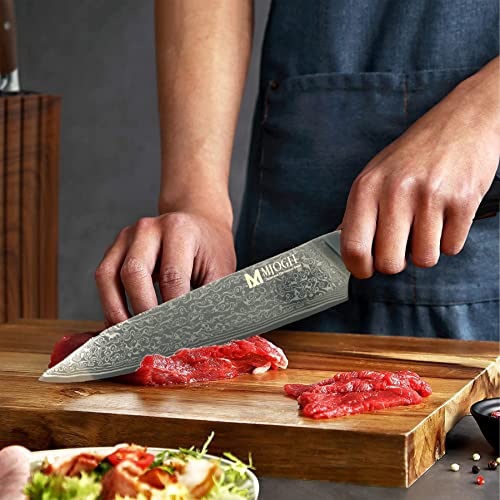 image for MJOGEE Damascus Professional Knife Set of 8-Inch Chef Knife, 5-Inch Ut