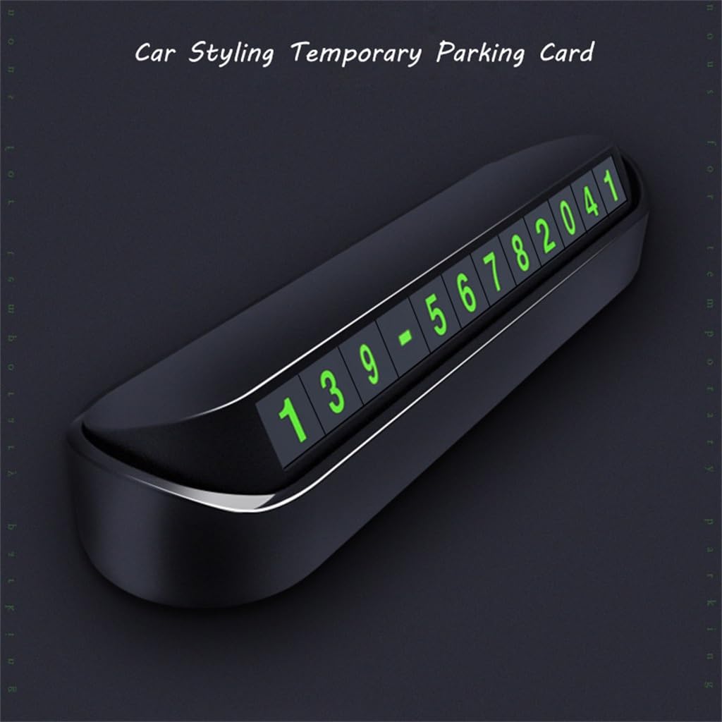 Tarjeta De Aparcamiento Temporal para Coche, Placa Número Teléfono, Parada Aparcamiento, Accesorios Automóviles