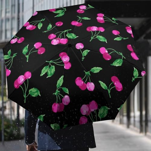 Parapluie compact galaxie violette avec système d'ouverture automatique robuste