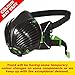 Trend Air Stealth Dust Mask, Half Mask with Replaceable Twin HEPAC Filters for Woodworking, Building & Construction Work, Small/Medium (Colors may vary), STEALTH/SM