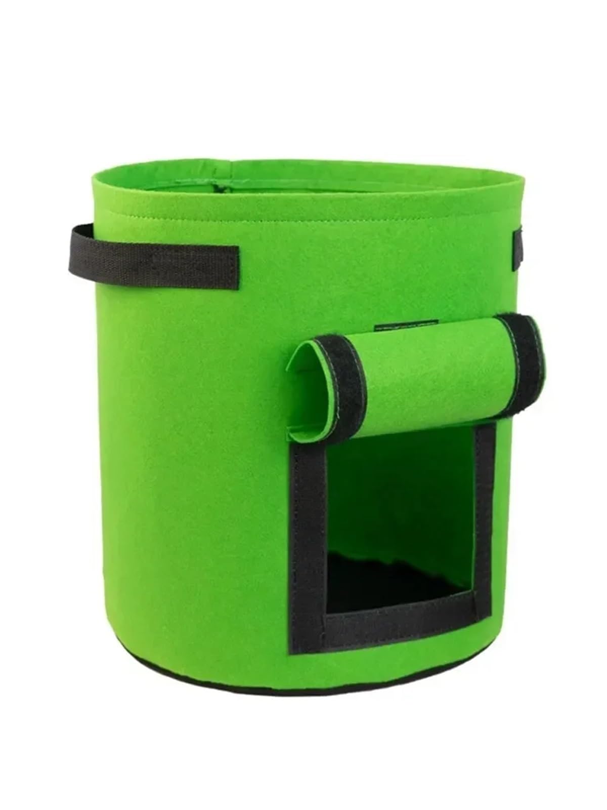 GIYXHU 3pcs Fabric Garden Potato Pot Greenhouse Vegetable Growing BagsFelt Plant Grow Bags Nonwoven Moisturizing Vertical Tools for Flowers Vegetables(Green,25X30CM)