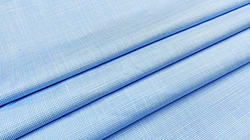 Image of JHABAK'S Unstitched Polycotton Giza Cotton Shirt Fabric For Men - Combo Pack of 2-1.60m Shirt Cloth Piece - 58 inch Width