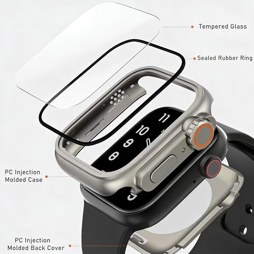 Coque rigide Apple Watch 41 mm verre resistant aux rayures 360