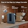 3000W Step Up Transformer 110v to 220v Converter, Heavy Duty Voltage Converter 110v-120v to 220v-240v with Dual Outlets, Overload Protection & Ultra-Quiet for Home Appliances, Grey Blue