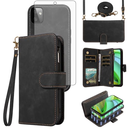 Coque Moto G Power 5G 2023 portefeuille à bandoulière pour voyager les mains libres