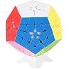 Willking 4x4 Megaminx Stickerless Speed Cube Master Kilominx 4X4 Pentagonal Speed Cube Dodecahedron Cube Puzzle Toy