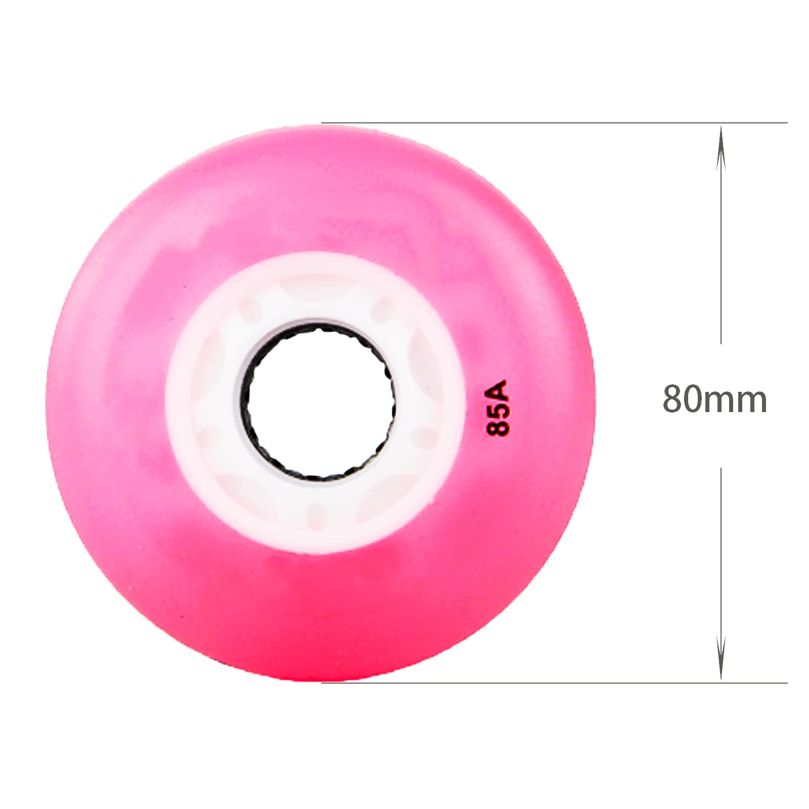 Genérico Ruedas de Repuesto para Patines en Línea Exterior Interior Paquete de 8 Ruedas para Patines, Disponible en Talla Infantil.