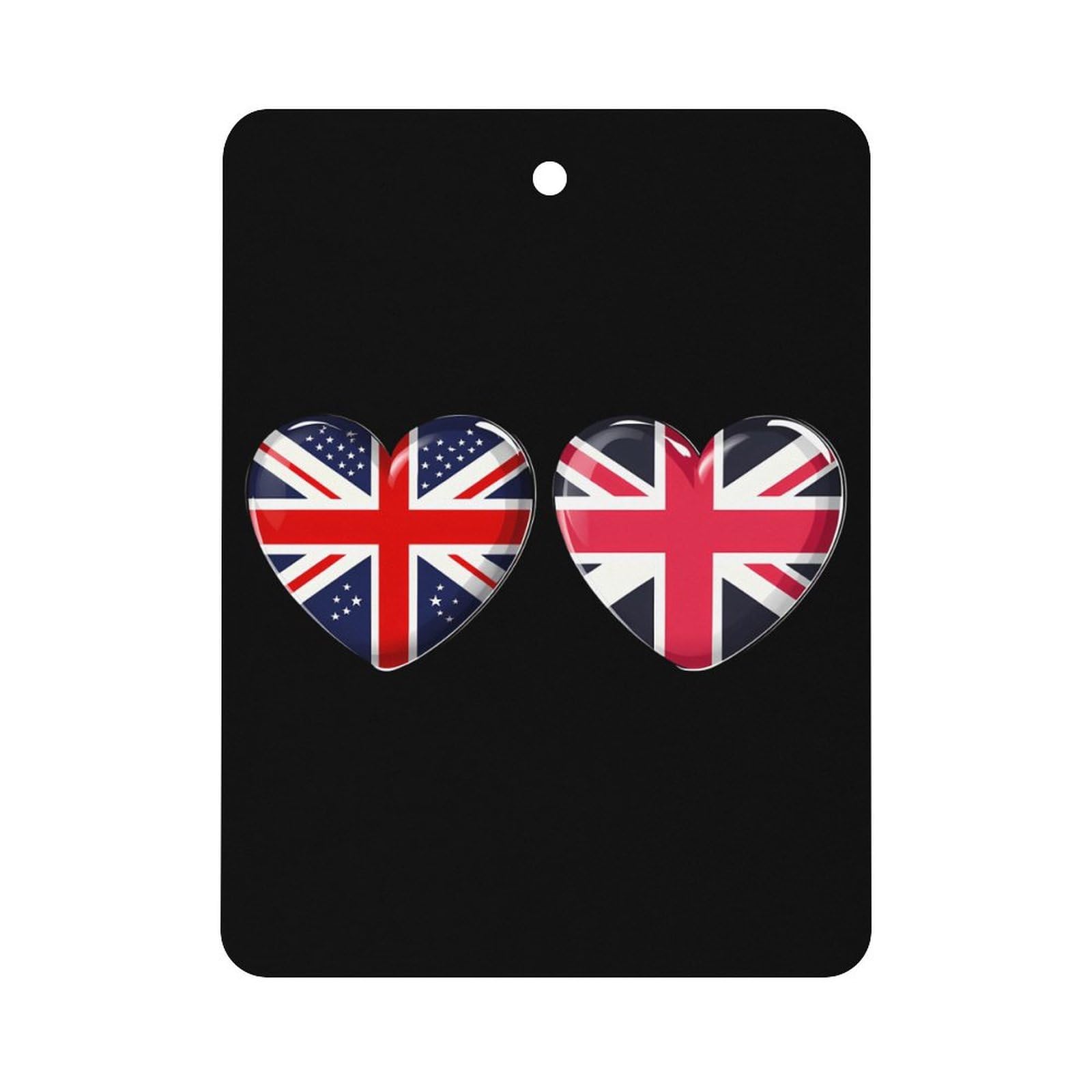 UK Great Britain Heart Flag Car Air Freshener Hanging Aromatherapy Tablets for Car Accessories Square