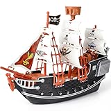 Rhode Island Novelty 10 Inch Pirate Boat, One Per Order