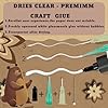 OOTDART Craft Glue & Precision Tips, Craft Glue Bottles with Fine Tip, Quick Dry Clear, Strong Tacky Glues, Fabric Adhesive Permanent for Paper Crafting Scrapbooking/Etc (4.2oz)