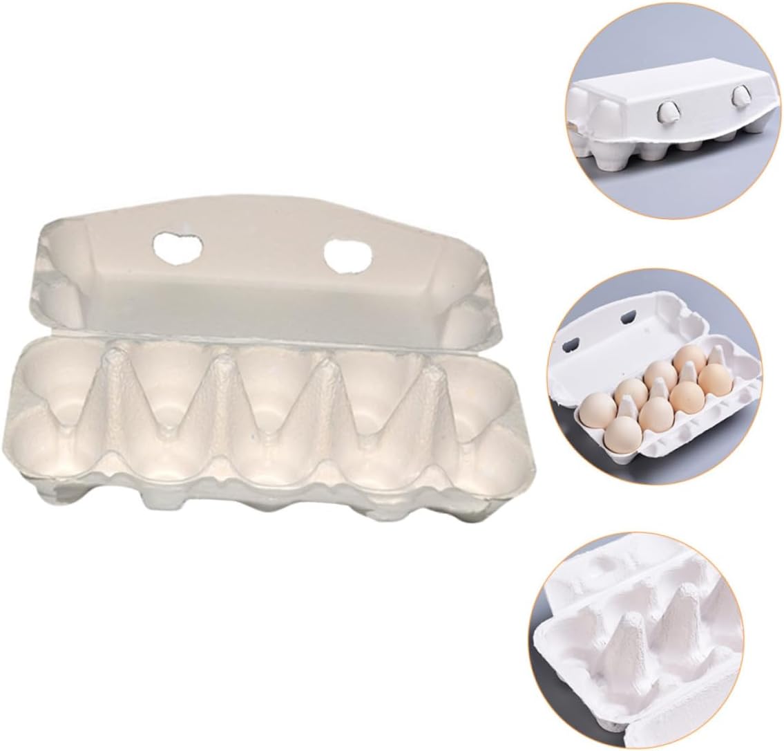 10pcs Pulp Holders for Storage and Transportation Reusable Cartons for Home and Kitchen Use Capacity White Storage Boxes