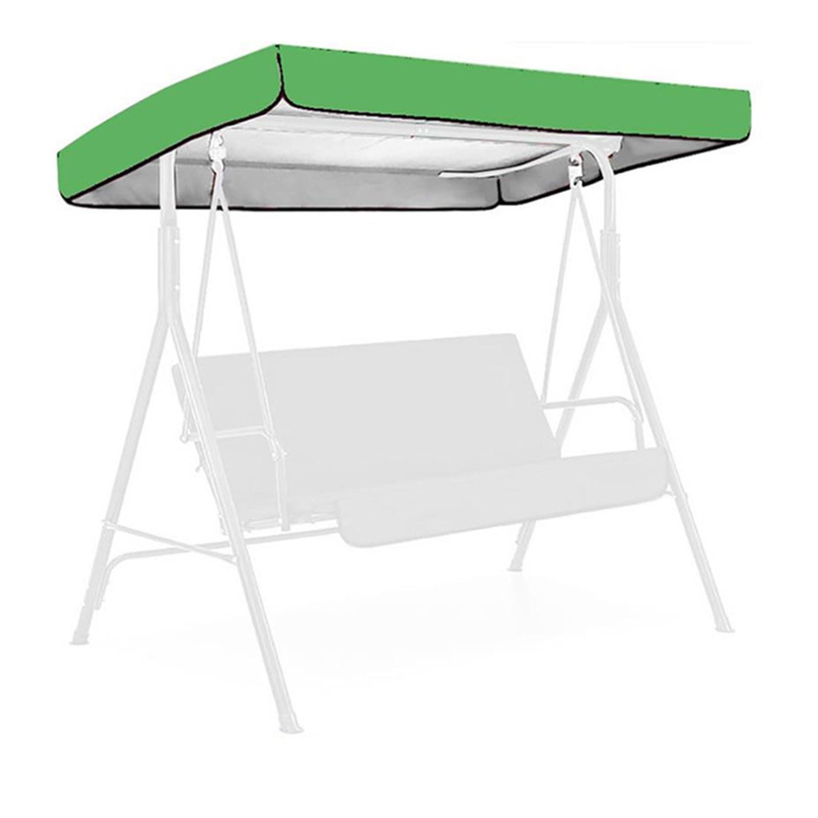 Xxbbyubo Swing Canopy Replacement Cover, 64x45in 75x47in 2/3 Seat Universal Swing Top Cover, Waterproof Windproof Sunshade Hammock Awning for Outdoor Patio(Light green,77"x49")