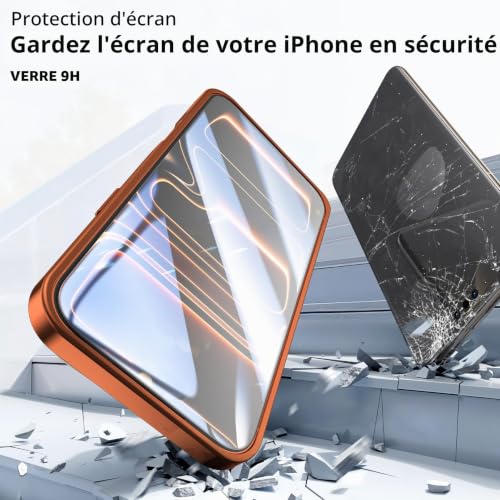 Protecteur d'objectif en métal séparé et coque rigide pour iPhone 17 Pro Max