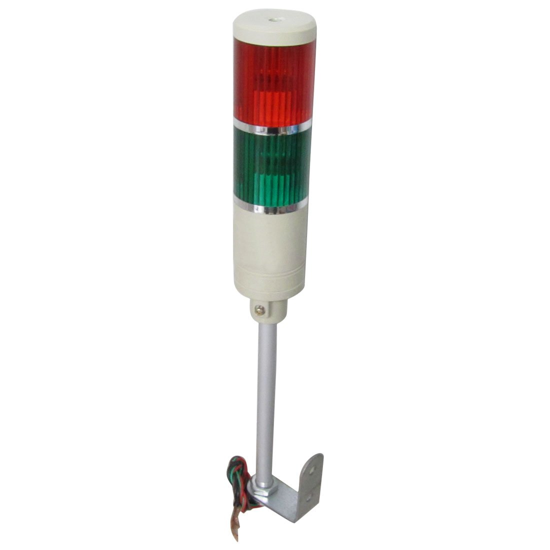 Ruilogod CA 220V 5W Rojo Verde Torre Industrial señal de advertencia de luz de lámpara