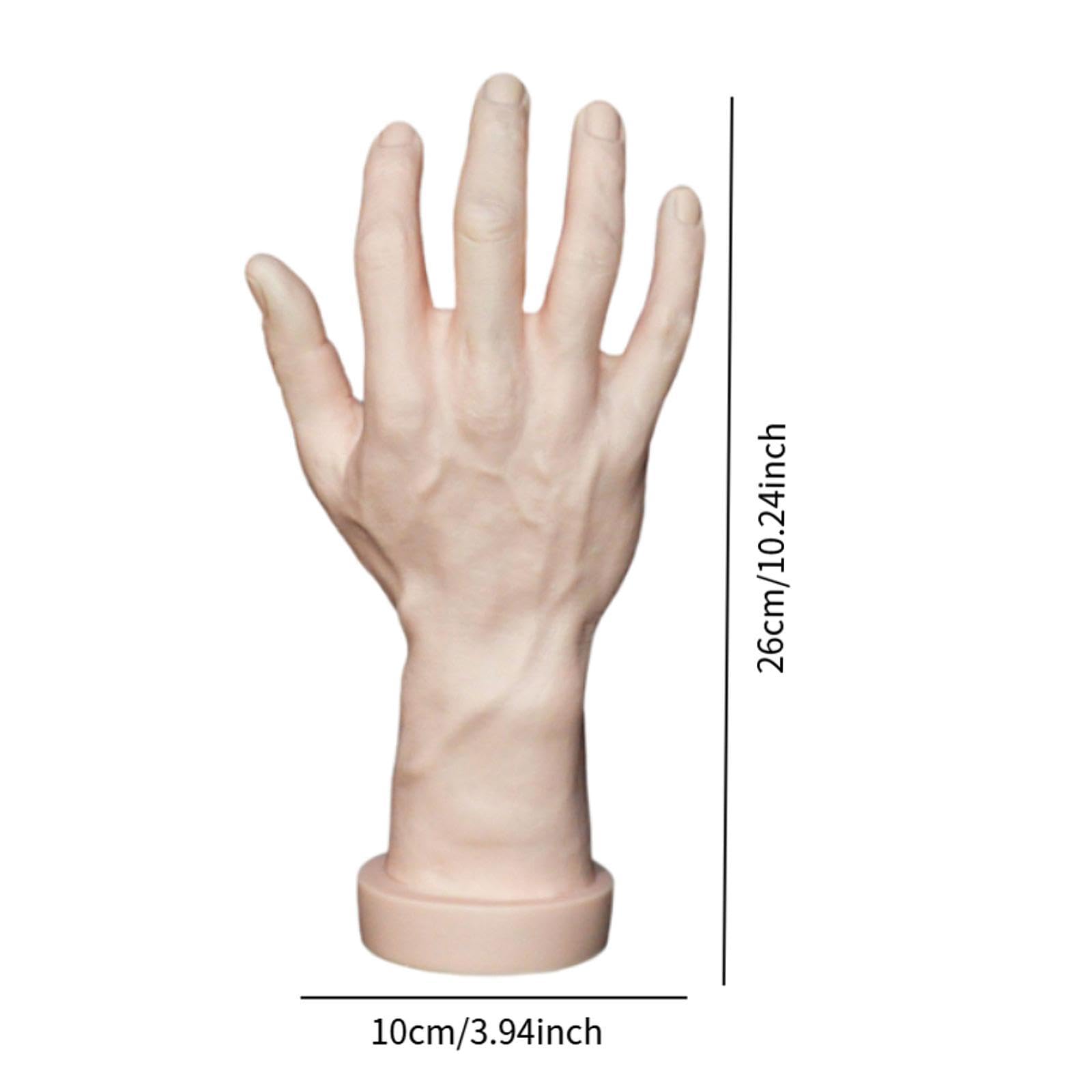 perfk Modello di Mano Maschile, Falsa Mano Umana spettrale realistica, Simulazione, battute Giocattolo, Mano di manichino per la Decorazione del Cosplay di, Destra, Pelle