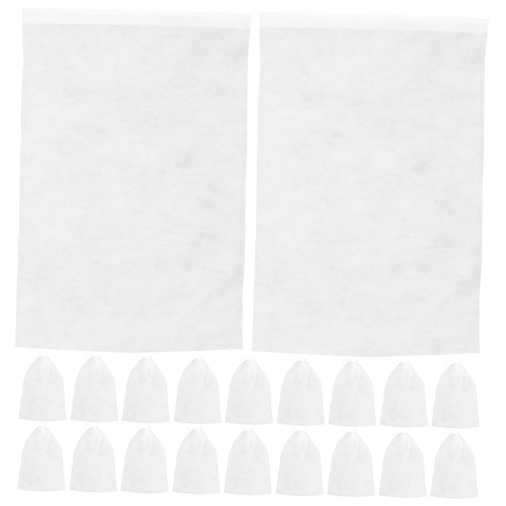 Sacchetto Scarpe Antipolvere Bianco Non Tessuto 50 Pezzi | Formato Grande 32x48 Cm, Chiusura Coulisse, per Scarpe e Stivaletti, Uso Casa e Viaggio