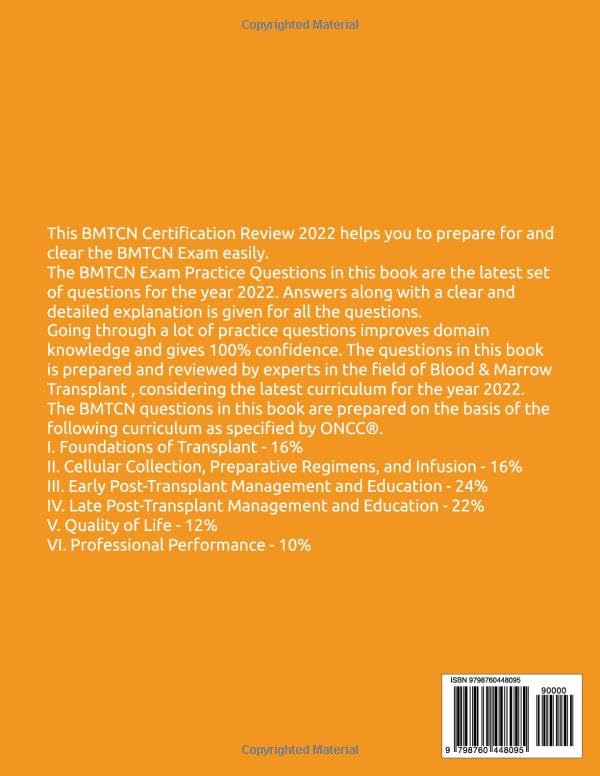 Miniatura 2 de BMTCN Certification Review BMTCN Practice Questions book with answers and detailed rationale for ONCC Blood Marrow Transplant Certified Nurse Test