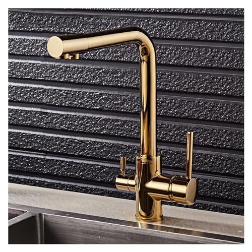 Grifo de cocina para filtro de agua en acero inoxidable con acabado de níquel cepillado