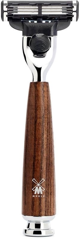 MÜHLE RYTMO Barbeador com 3 lâminas e cabo de freixo vaporizado