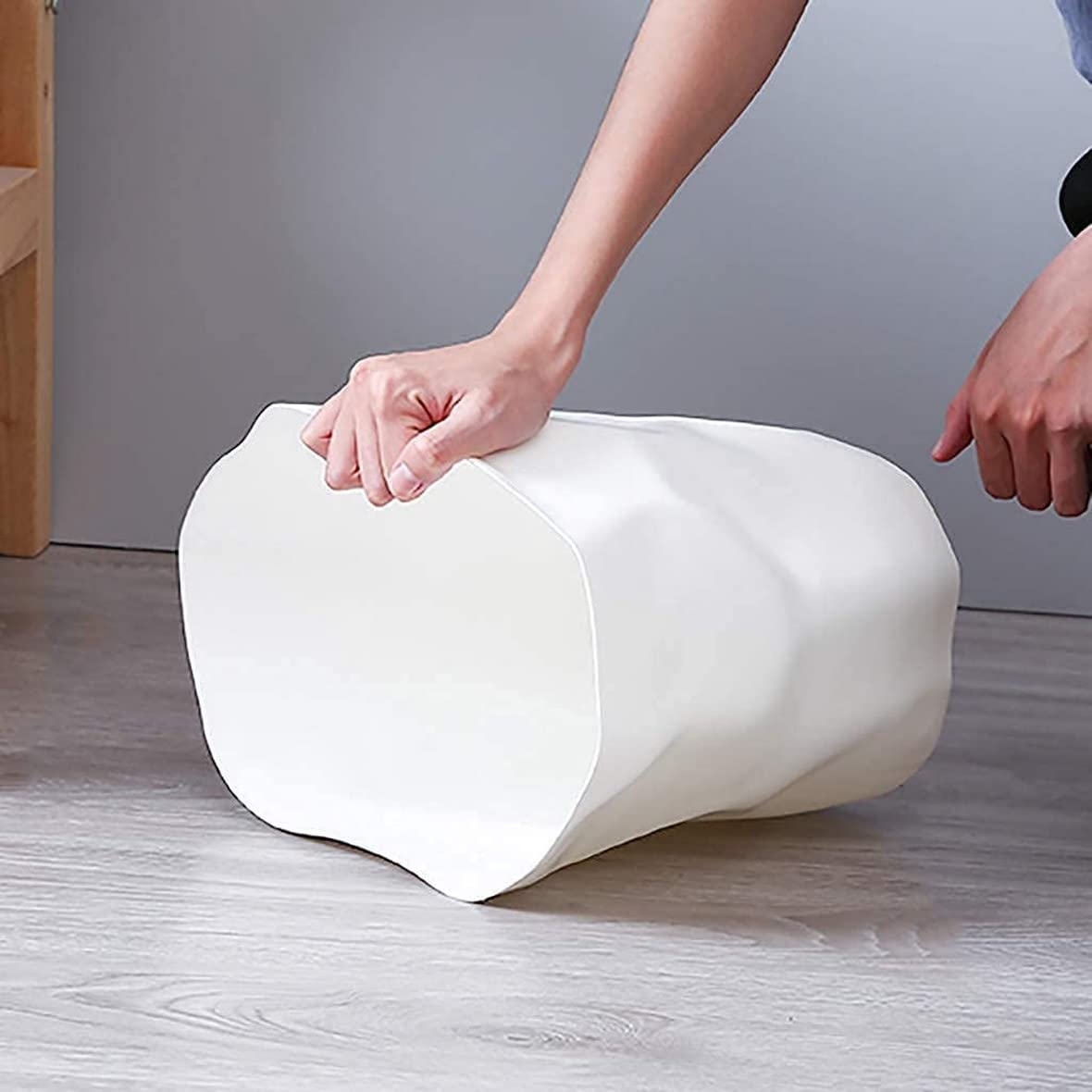 Cestino per la Carta, Cestino Spazzatura Design Moderno Cestino Gettacarte Che per la Raccolta Rifiuti (Nero Grande)