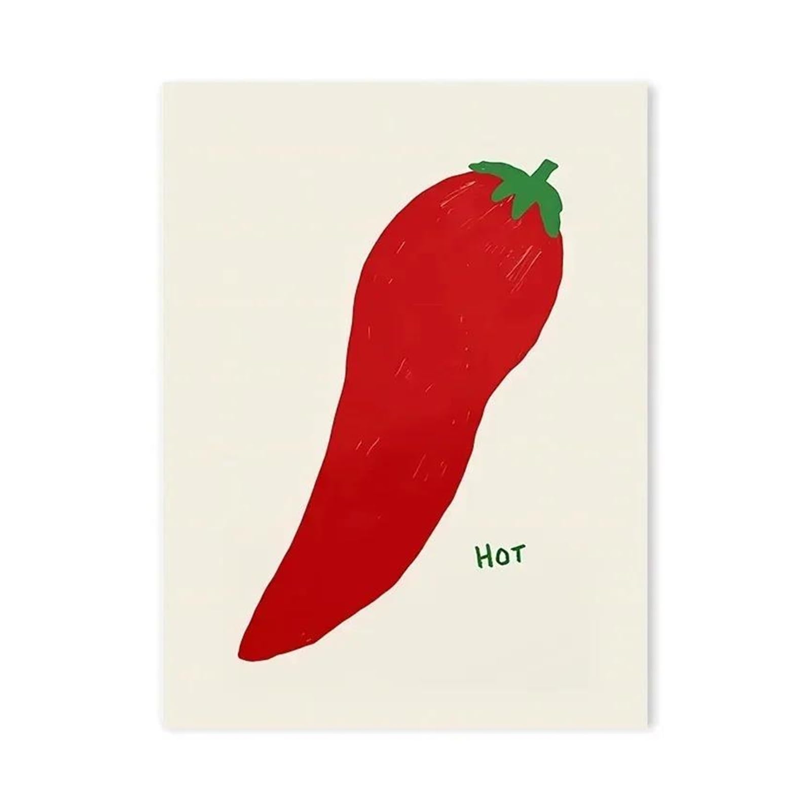 Byambd F Aesthetic Pictures Ood Tomato Chilli Strawberry Cartoon Poster Prints Wall Art Vintage Eclectic Italian Canvas Painting Kitchen Bedroom Decor(,50X70cm)