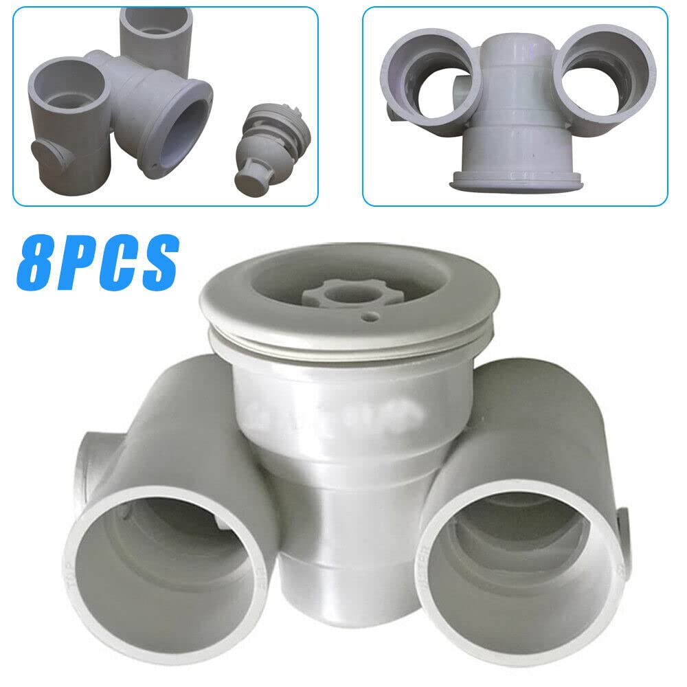 Boquilla de masaje para piscina, 8 unidades, chorro de agua, boquilla de masaje, boquilla de masaje, gran potencia, 48 mm, para piscinas termales, piscinas de masaje