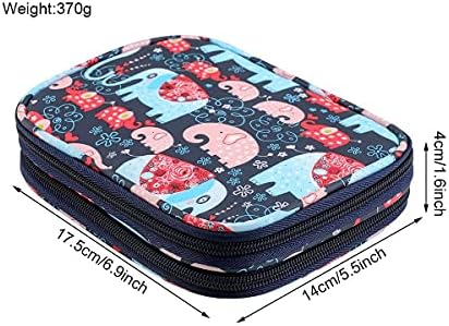 Houson Crochet Hooks Kit with Case, 109 PCS Hook Set Ergonomic Handles Hook Set Knitting Needles Weave Yarn Kits DIY Hand Art Tools Accessories for Arthritic Hands
