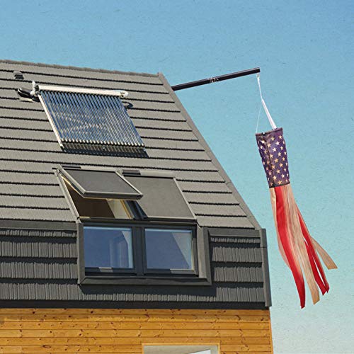 Dongzhur 2 Pack American USA Flag Windsock(40 Inch) 4th of July Outdoor Hanging Decorations, Stars & Stripes Patriotic Windsock Outdoor Hanging Garden Yard Memorial Day Independence Day Decor