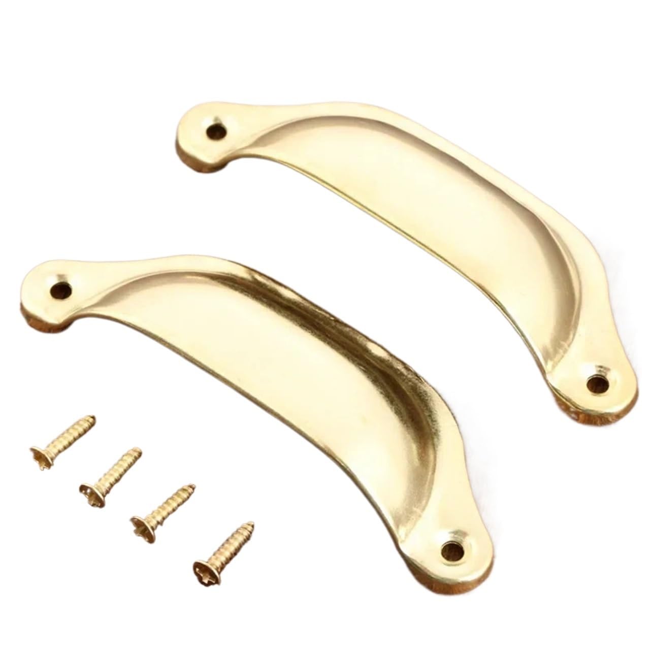 Qvorlth Gold Vintage Cabinet Pulls 2Pcs Chinese Retro Kitchen Drawer Cabinet Door Handle Furniture Knobs Hardware Cupboard Antique Shell Pull 98Mm(Gold)