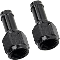 Vista 19 de Recta 6AN hembra giratoria a 1/4 "empuje en manguera adaptador de montaje de púas aluminio negro